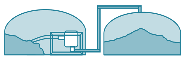 mine shaft ventilation diagram showing silos and connection shaft